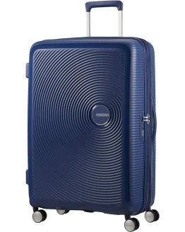 Foto de portada de American Tourister Soundbox - Spinner 77/28 Tsa Exp, Expandable Maleta, L (77 cm - 110 L), Azul (Midnight Navy)