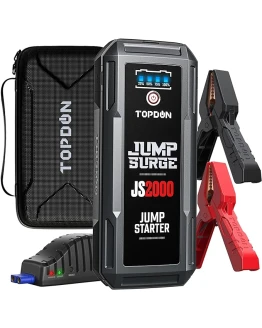TOPDON JS2000 Arrancador de Coches, 2000A 16,000 mAh Arrancador de Baterias de 12V(hasta 8.0L Gasolina o 6.0L Diésel), luz LED, Carga Rápida USB-C para Dispositivos Eléctricos Foto de portada de TOPDON JS2000 Arrancador de Coches, 2000A 16,000 mAh Arrancador de Baterias de 12V(hasta 8.0L Gasolina o 6.0L Diésel), luz LED, Carga Rápida USB-C para Dispositivos Eléctricos