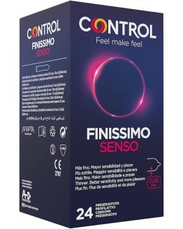 Foto de portada de Control Preservativos Finissimo Senso. Caja Pack Ahorro 24 Condones Lubricados Más Fino. Con Ajuste Perfecto para Mayor Sensibilidad y una Relación de Sexo Segura.