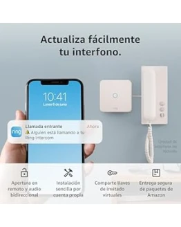 Ring Intercom de Amazon | Actualiza tu interfono a un sistema inteligente con apertura en remoto, comunicación bidireccional, acceso de invitados | Fácil de instalar | Compatible con Alexa Foto de portada de Ring Intercom de Amazon | Actualiza tu interfono a un sistema inteligente con apertura en remoto, comunicación bidireccional, acceso de invitados | Fácil de instalar | Compatible con Alexa