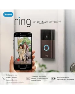 Nuevo Ring videotimbre con batería (Battery Video Doorbell) (2024), con vídeo HD de cuerpo entero, instalación fácil por cuenta propia (5 min) | con batería integrada I 30 días gratis de Ring Protect Foto de portada de Nuevo Ring videotimbre con batería (Battery Video Doorbell) (2024), con vídeo HD de cuerpo entero, instalación fácil por cuenta propia (5 min) | con batería integrada I 30 días gratis de Ring Protect