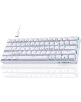 Dierya DK61se Teclado Mecánico Gaming Mini 60% Red Switch Mechanical Keyboard Retroiluminación Azul Hielo,Cable USB-Type C,Teclado Ultra-Compacto 61 Teclas Anti-Fantasma US Layout para PC/Windows Foto de portada de Dierya DK61se Teclado Mecánico Gaming Mini 60% Red Switch Mechanical Keyboard Retroiluminación Azul Hielo,Cable USB-Type C,Teclado Ultra-Compacto 61 Teclas Anti-Fantasma US Layout para PC/Windows