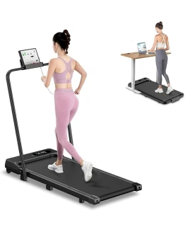 Cinta de Correr Plegable 2 en 1-2.5HP Cinta de Correr Eléctrica Debajo del Escritorio, 8 km/h, 40×100 cm, Peso Máximo 130 kg, Pantalla LCD y Control Remoto, para el Hogar y Oficina Foto de portada de Cinta de Correr Plegable 2 en 1-2.5HP Cinta de Correr Eléctrica Debajo del Escritorio, 8 km/h, 40x100 cm, Peso Máximo 130 kg, Pantalla LCD y Control Remoto, para el Hogar y Oficina