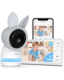 ARENTI 2K/3MP Camara Vigilancia Bebe con 5″ LCD Pantalla, PTZ 355° Vigilabebes con Camara,Sensor de Temperatura, Monitoreo de Movimiento, Visión Nocturna, Audio Bidireccional, con App Movil Foto de portada de ARENTI 2K/3MP Camara Vigilancia Bebe con 5" LCD Pantalla, PTZ 355° Vigilabebes con Camara,Sensor de Temperatura, Monitoreo de Movimiento, Visión Nocturna, Audio Bidireccional, con App Movil