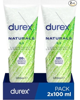 Durex Naturals Lubricante a Base de Agua, 100% Natural sin Fragancia, Colorantes ni Agentes Irritantes – 100 ml x 2 Unidad ( Paquete de 1) Foto de portada de Durex Naturals Lubricante a Base de Agua, 100% Natural sin Fragancia, Colorantes ni Agentes Irritantes – 100 ml x 2 Unidad ( Paquete de 1)