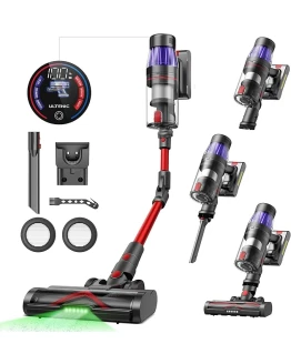 Ultenic U16 Flex Aspiradora sin Cable Potente 45Kpa/550W, 60Mins, Aspirador Escoba Vertical con Tubo Flexible, Limpia el Fondo de los Muebles sin Agacharse, Antienredo, para Alfombra/Pelos de Mascota Foto de portada de Ultenic U16 Flex Aspiradora sin Cable Potente 45Kpa/550W, 60Mins, Aspirador Escoba Vertical con Tubo Flexible, Limpia el Fondo de los Muebles sin Agacharse, Antienredo, para Alfombra/Pelos de Mascota