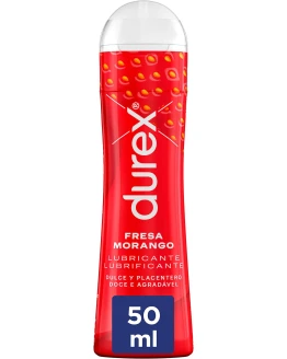 Durex Lubricante Sabor y Aroma Fresa de Base Agua – 50 ml (Paquete de 1) Foto de portada de Durex Lubricante Sabor y Aroma Fresa de Base Agua - 50 ml (Paquete de 1)