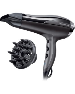 Remington Secador de Pelo Pro-Air Turbo, Iónico, Cabello Sin Encrespamiento, 2400 W, Concentrador y Difusor, 3 Temperaturas, 2 Velocidades, Función Turbo, Rejilla Trasera Desmontable, Negro, D5220 Foto de portada de Remington Secador de Pelo Pro-Air Turbo, Iónico, Cabello Sin Encrespamiento, 2400 W, Concentrador y Difusor, 3 Temperaturas, 2 Velocidades, Función Turbo, Rejilla Trasera Desmontable, Negro, D5220