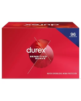 Durex Pack Preservativos Sensitivo Suave, 96 condones Foto de portada de Durex Pack Preservativos Sensitivo Suave, 96 condones