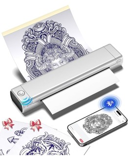 Phomemo M08F Impresora Termica Tattoo Tatuaje Máquina de Plantillas Termocopiadora Tattoo Profesional A4 Termocopiadora Tatuaje con 10Pcs Papel de Transferencia de Tatuaje Foto de portada de Phomemo M08F Impresora Termica Tattoo Tatuaje Máquina de Plantillas Termocopiadora Tattoo Profesional A4 Termocopiadora Tatuaje con 10Pcs Papel de Transferencia de Tatuaje