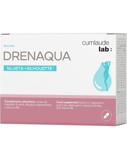 Cumlaude Lab Drenaqua – Complemento Alimenticio Diurético para la Retención de Líquidos – con Té Verde, Prebióticos, Magnesio y Vitamina B6 – 1 Pack ( 30 Cápsulas) Foto de portada de Cumlaude Lab Drenaqua - Complemento Alimenticio Diurético para la Retención de Líquidos - con Té Verde, Prebióticos, Magnesio y Vitamina B6 - 1 Pack ( 30 Cápsulas)