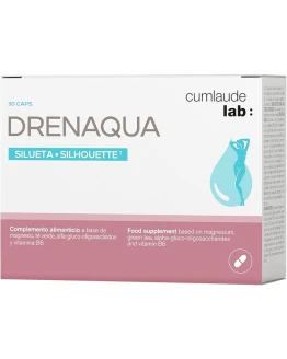 Cumlaude Lab Drenaqua – Complemento Alimenticio Diurético para la Retención de Líquidos – con Té Verde, Prebióticos, Magnesio y Vitamina B6 – 1 Pack ( 30 Cápsulas) Foto de portada de Cumlaude Lab Drenaqua - Complemento Alimenticio Diurético para la Retención de Líquidos - con Té Verde, Prebióticos, Magnesio y Vitamina B6 - 1 Pack ( 30 Cápsulas)