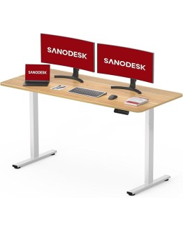 SANODESK 120 x 60 cm Escritorio Elevable Eléctrico con Tablero Escritorio Regulable en Altura Eléctrico Telescópico Bidireccional con Control de Memoria y Tecnología Anticolisión(Arce Blanco) Foto de portada de SANODESK 120 x 60 cm Escritorio Elevable Eléctrico con Tablero Escritorio Regulable en Altura Eléctrico Telescópico Bidireccional con Control de Memoria y Tecnología Anticolisión(Arce Blanco)