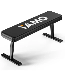 YAMO Banco plano, banco de pesas de 660 kg para gimnasio en casa, banco de entrenamiento de fácil montaje con tapas ajustables, prensa de banco de entrenamiento de fuerza multiusos para entrenamiento Foto de portada de YAMO Banco plano, banco de pesas de 660 kg para gimnasio en casa, banco de entrenamiento de fácil montaje con tapas ajustables, prensa de banco de entrenamiento de fuerza multiusos para entrenamiento