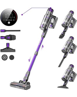 Vistefly V15s MAX Aspiradora sin Cable, 580W 45Kpa Aspirador Escoba Potente 8 en 1 con Pantalla Táctil, Autonomía 70 Mins Modo Automático y Antienredos, para Suelo Alfombras Pelos Animales Foto de portada de Vistefly V15s MAX Aspiradora sin Cable, 580W 45Kpa Aspirador Escoba Potente 8 en 1 con Pantalla Táctil, Autonomía 70 Mins Modo Automático y Antienredos, para Suelo Alfombras Pelos Animales