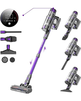 Vistefly V15s MAX Aspiradora sin Cable, 580W 45Kpa Aspirador Escoba Potente 8 en 1 con Pantalla Táctil, Autonomía 70 Mins Modo Automático y Antienredos, para Suelo Alfombras Pelos Animales Foto de portada de Vistefly V15s MAX Aspiradora sin Cable, 580W 45Kpa Aspirador Escoba Potente 8 en 1 con Pantalla Táctil, Autonomía 70 Mins Modo Automático y Antienredos, para Suelo Alfombras Pelos Animales