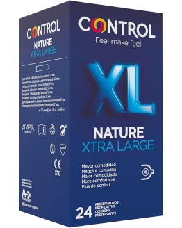 Control Preservativos Nature XL. Caja Pack Ahorro 24 Condones Lubricados. Ajuste Perfecto para una Relación Segura. Foto de portada de Control Preservativos Nature XL. Caja Pack Ahorro 24 Condones Lubricados. Ajuste Perfecto para una Relación Segura.