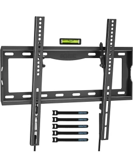 BONTEC Soporte TV Pared para Pantallas de 26-65 Pulgadas TV Planos Curvos LCD/LED/OLED, Inclinable para TV de hasta 55 kg, Máx VESA 400×400 mm Foto de portada de BONTEC Soporte TV Pared para Pantallas de 26-65 Pulgadas TV Planos Curvos LCD/LED/OLED, Inclinable para TV de hasta 55 kg, Máx VESA 400x400 mm