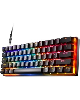 SteelSeries Apex Pro Mini teclado gaming HyperMagnetic – El teclado más rápido del mundo – Accionamiento ajustable – Factor forma compacto 60 % – RGB – Teclas PBT – USB-C – Teclado inglesa (QWERTY) Foto de portada de SteelSeries Apex Pro Mini teclado gaming HyperMagnetic – El teclado más rápido del mundo – Accionamiento ajustable – Factor forma compacto 60 % – RGB – Teclas PBT – USB-C – Teclado inglesa (QWERTY)