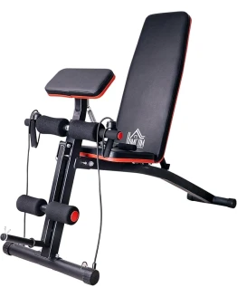 Homcom Banco de Mancuerna Plegable Inclinable Banco de Pesas Musculación Multifuncional para Entrenamiento Completo Máquina de Fitness Gimnasio Hogar Foto de portada de Homcom Banco de Mancuerna Plegable Inclinable Banco de Pesas Musculación Multifuncional para Entrenamiento Completo Máquina de Fitness Gimnasio Hogar