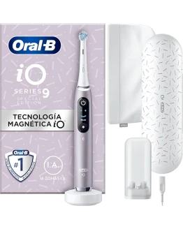 Oral-B iO 9 Cepillo de Dientes Eléctrico con Mango Recargable, 1 Cabezal, Estuche de Viaje con Cargador y Funda Magnética, Diseñado por Braun, Regalos Originales para Mujer y Hombre – Rosa Foto de portada de Oral-B iO 9 Cepillo de Dientes Eléctrico con Mango Recargable, 1 Cabezal, Estuche de Viaje con Cargador y Funda Magnética, Diseñado por Braun, Regalos Originales para Mujer y Hombre - Rosa