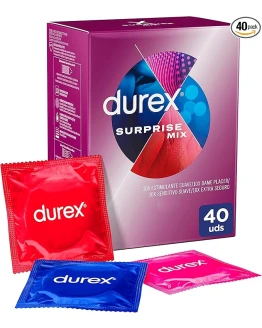 Durex Preservativos Surprise Mix, selección de 40 condones Foto de portada de Durex Preservativos Surprise Mix, selección de 40 condones