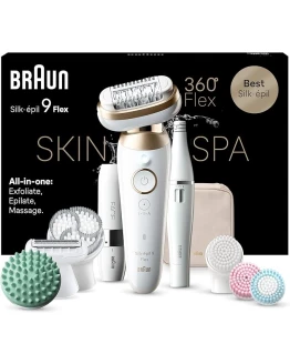 Braun Silk-épil 9 Flex SkinSpa, Depiladora Eléctrica Para Una Eliminación Del Vello Fácil, 9-681 3D, Blanca/Dorada Foto de portada de Braun Silk-épil 9 Flex SkinSpa, Depiladora Eléctrica Para Una Eliminación Del Vello Fácil, 9-681 3D, Blanca/Dorada
