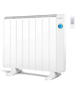 Orbegozo RRE 1510 A, Emisor térmico bajo consumo, 1500 W, 8 elementos reales, aluminio, mando a distancia, funcionamiento programable,botón de desconexión total, pared o pie, color blanco Foto de portada de Orbegozo RRE 1510 A, Emisor térmico bajo consumo, 1500 W, 8 elementos reales, aluminio, mando a distancia, funcionamiento programable,botón de desconexión total, pared o pie, color blanco