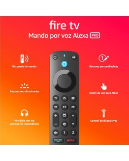 Mando por voz Alexa Pro | Con función de búsqueda del mando, controles de TV y botones retroiluminados (se requiere un dispositivo Fire TV compatible) Foto de portada de Mando por voz Alexa Pro | Con función de búsqueda del mando, controles de TV y botones retroiluminados (se requiere un dispositivo Fire TV compatible)