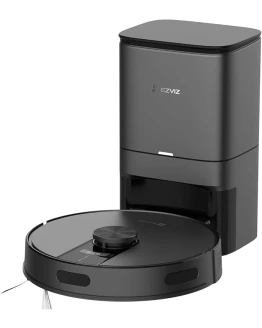 EZVIZ Robot Aspirador y Friegasuelos con Base Autovaciado, Succión 4000Pa, Navegación LDS LiDAR & Detectores Infrarrojos de Obstáculo, Detección Alfombras/Caídas, App/Alexa/Google,RE4 Plus Negro Foto de portada de EZVIZ Robot Aspirador y Friegasuelos con Base Autovaciado, Succión 4000Pa, Navegación LDS LiDAR & Detectores Infrarrojos de Obstáculo, Detección Alfombras/Caídas, App/Alexa/Google,RE4 Plus Negro