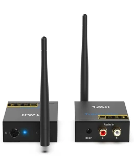 1Mii Transmisor Receptor Inalámbrico Audio HiFi, 2,4 GHz Adaptador Emisor Audio Largo Alcance 100m, Baja Latencia Desde TV/PC/Receptor AV a Altavoz Actico/Subwoofer/Barra de Sonido, Salida AUX/RCA Foto de portada de 1Mii Transmisor Receptor Inalámbrico Audio HiFi, 2,4 GHz Adaptador Emisor Audio Largo Alcance 100m, Baja Latencia Desde TV/PC/Receptor AV a Altavoz Actico/Subwoofer/Barra de Sonido, Salida AUX/RCA