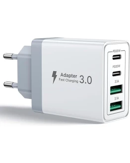 Aioneus Cargador USB C, 40W 4-Puertos USBC Enchufe Cargador iPhone Carga Rapida, Múltiple Cargador QC3.0 y PD Rápido Pared Adaptador Tipo C para iPhone 16 15 14 13 12 11 Pro MAX XR XS 8 7,iPad,Samsung Foto de portada de Aioneus Cargador USB C, 40W 4-Puertos USBC Enchufe Cargador iPhone Carga Rapida, Múltiple Cargador QC3.0 y PD Rápido Pared Adaptador Tipo C para iPhone 16 15 14 13 12 11 Pro MAX XR XS 8 7,iPad,Samsung