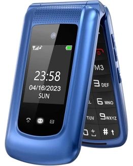 uleway Teléfono Móvil para Mayores, con Tapa de Teclas Grandes, Botón SOS, Pantalla de 2,4 Pulgadas, Llamada Rápida, Sonido Fuerte de Radio, 1000mAh Batería, Fácil Uso para Ancianos, Azul. Foto de portada de uleway Teléfono Móvil para Mayores, con Tapa de Teclas Grandes, Botón SOS, Pantalla de 2,4 Pulgadas, Llamada Rápida, Sonido Fuerte de Radio, 1000mAh Batería, Fácil Uso para Ancianos, Azul.