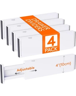 Lifewit 4 Paquetes Separadores Cajones 10cm Alto, 34,3-55,9cm Ajustable Organizador Nterior Armarios Ropa/Camisetas/Pantalones, Divisores Cajones para Cocina/Despensa/Oficina/Baño/Escritorio, Blanco Foto de portada de Lifewit 4 Paquetes Separadores Cajones 10cm Alto, 34,3-55,9cm Ajustable Organizador Nterior Armarios Ropa/Camisetas/Pantalones, Divisores Cajones para Cocina/Despensa/Oficina/Baño/Escritorio, Blanco