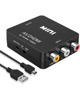 Adaptador RCA a HDMI Adaptador hdmi av to hdmi convertidor rca a hdmi,1080P 1080P Mini RCA Compuesto CVBS Convertidor de Audio Vídeo Soporta PAL/NTSC Compatible con PC/Laptop/Xbox/PS4/TV/STB/VHS/VCR Foto de portada de Adaptador RCA a HDMI Adaptador hdmi av to hdmi convertidor rca a hdmi,1080P 1080P Mini RCA Compuesto CVBS Convertidor de Audio Vídeo Soporta PAL/NTSC Compatible con PC/Laptop/Xbox/PS4/TV/STB/VHS/VCR