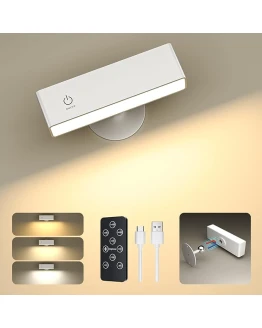 YiLaie Lámpara de Pared LED, Lamparas sin Cables con Mandos a Distancia, 3 Temperaturas de Color, Control TáCtil, Apliques Pared Interior Magnetica, Aplique a pilas para, Luz de Lectura 360° Giratoria Foto de portada de YiLaie Lámpara de Pared LED, Lamparas sin Cables con Mandos a Distancia, 3 Temperaturas de Color, Control TáCtil, Apliques Pared Interior Magnetica, Aplique a pilas para, Luz de Lectura 360° Giratoria