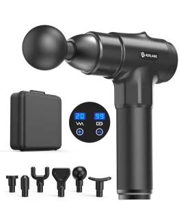 AERLANG Pistola de Masaje Muscular, Pistola Masajeadora Muscular Eléctrica Masajeador de Músculos de,Seis Cabezales Ajustables Diferentes Para,Opción de 20 Velocidades-Regalos para mujeres y hombres Foto de portada de AERLANG Pistola de Masaje Muscular, Pistola Masajeadora Muscular Eléctrica Masajeador de Músculos de,Seis Cabezales Ajustables Diferentes Para,Opción de 20 Velocidades-Regalos para mujeres y hombres