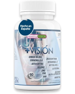 Healthy Fusion Más Visión | Potente protector ocular | Mejora la calidad de tu vista | Fortalece el tejido ocular y la retina | Elimina la vista cansada | Luteína, Coenzima Q10, Mirtilo | 60 caps Foto de portada de Healthy Fusion Más Visión | Potente protector ocular | Mejora la calidad de tu vista | Fortalece el tejido ocular y la retina | Elimina la vista cansada | Luteína, Coenzima Q10, Mirtilo | 60 caps