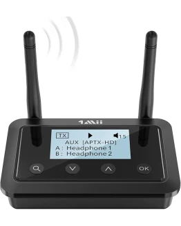 1Mii B03+ Transmisor Bluetooth 5.3 TV, Receptor Audio Bluetooth HiFi Música con Pantalla LCD, Adaptador Jack 3,5mm AUX, Óptico, aptX Baja Latencia & HD para Estéreo/TV, 2 Auriculares, Largo Alcance Foto de portada de 1Mii B03+ Transmisor Bluetooth 5.3 TV, Receptor Audio Bluetooth HiFi Música con Pantalla LCD, Adaptador Jack 3,5mm AUX, Óptico, aptX Baja Latencia & HD para Estéreo/TV, 2 Auriculares, Largo Alcance