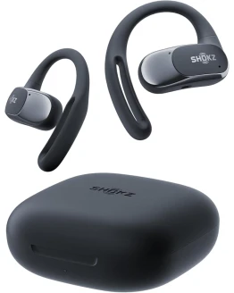 SHOKZ Auriculares Open-Ear OpenFit Air, Auriculares Bluetooth inalámbricos con Micro, Carga rápida, Tiempo de reproducción 28h, IP54 Resistencia al Agua para Entrenamiento, Negro Foto de portada de SHOKZ Auriculares Open-Ear OpenFit Air, Auriculares Bluetooth inalámbricos con Micro, Carga rápida, Tiempo de reproducción 28h, IP54 Resistencia al Agua para Entrenamiento, Negro