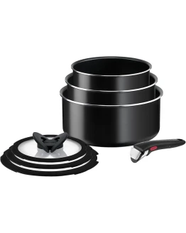Tefal Ingenio Easy On – Juego de 3 Cazos 16/18/20 cm + 3 Tapas + Mango extraíble | No apto inducción, antiadherentes, revestimiento titanio, sin PFOA, apto lavavajillas y horno Foto de portada de Tefal Ingenio Easy On - Juego de 3 Cazos 16/18/20 cm + 3 Tapas + Mango extraíble | No apto inducción, antiadherentes, revestimiento titanio, sin PFOA, apto lavavajillas y horno