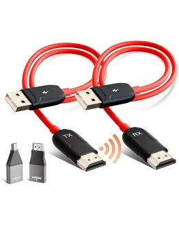 HDMI Inalámbrico Transmisor y Receptor, HDMI Wireless para Transmitir Vídeo y Audio en PC/TV Box/Proyector/Portátiles, transmisión inalámbrica HDMI Transmisor HDMI Inalambrico, Plug & Play Foto de portada de HDMI Inalámbrico Transmisor y Receptor, HDMI Wireless para Transmitir Vídeo y Audio en PC/TV Box/Proyector/Portátiles, transmisión inalámbrica HDMI Transmisor HDMI Inalambrico, Plug & Play