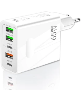 3-Stars | 2025 | Cargador USB de 65 W con 5 Puertos: 2 USB-C + 3 USB-A | Carga rápida-QC 3.0| Compatible con Samsung/iPhone/Xiaomi/etc. | Certificado CE | Garantía de satisfacción Foto de portada de 3-Stars | 2025 | Cargador USB de 65 W con 5 Puertos: 2 USB-C + 3 USB-A | Carga rápida-QC 3.0| Compatible con Samsung/iPhone/Xiaomi/etc. | Certificado CE | Garantía de satisfacción