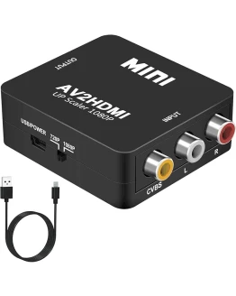 DigitConvert Adaptador RCA a HDMI, Convertidor AV a HDMI, 1080P Mini RCA Compuesto CVBS Convertidor de Audio Vídeo Soporta PAL/NTSC Compatible con PC/Laptop/Xbox/PS4/TV/STB/VHS/VCR/Blue-Ray Foto de portada de DigitConvert Adaptador RCA a HDMI, Convertidor AV a HDMI, 1080P Mini RCA Compuesto CVBS Convertidor de Audio Vídeo Soporta PAL/NTSC Compatible con PC/Laptop/Xbox/PS4/TV/STB/VHS/VCR/Blue-Ray