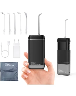 Irrigador Dentales Bucal Electrico Portatil, Irrigador Bucal con adaptador/ 3 Modos/5 Boquillas/Adecuado Para Viajes y Hogar(Black) Foto de portada de Irrigador Dentales Bucal Electrico Portatil, Irrigador Bucal con adaptador/ 3 Modos/5 Boquillas/Adecuado Para Viajes y Hogar(Black)