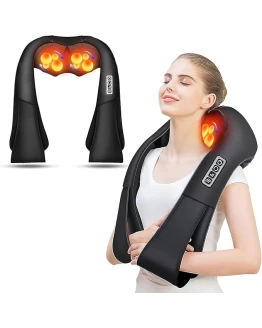 AERLANG Masajeador de Cuello,Masajeador de Cuello y Hombros Espalda Masajeado de amasamiento 4D de tejido profundo, uso en casa, oficina, coche, regalos para mujeres, hombres, mamá y papá Foto de portada de AERLANG Masajeador de Cuello,Masajeador de Cuello y Hombros Espalda Masajeado de amasamiento 4D de tejido profundo, uso en casa, oficina, coche, regalos para mujeres, hombres, mamá y papá