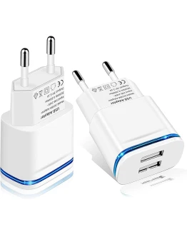 Cargador USB – Enchufe USB Adaptador for iPhone 16 15 14 13 12 11 Pro MAX SE X XR XS 8 7 6 6S Plus, Pad, Galaxy, Android, 5V 2.1A Alimentador Corriente 2er Pack Carga Cabezal Movil Foto de portada de Cargador USB - Enchufe USB Adaptador for iPhone 16 15 14 13 12 11 Pro MAX SE X XR XS 8 7 6 6S Plus, Pad, Galaxy, Android, 5V 2.1A Alimentador Corriente 2er Pack Carga Cabezal Movil