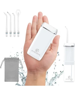 SYNHOPE Irrigador Bucal Portátil Mini Inalambrico, bateria tanque de agua retráctil, 3 modos de pulso, IPX7, adecuado para la familia y los viajes Foto de portada de SYNHOPE Irrigador Bucal Portátil Mini Inalambrico, bateria tanque de agua retráctil, 3 modos de pulso, IPX7, adecuado para la familia y los viajes