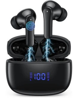 Auriculares Inalámbricos Bluetooth 5.3,2024 Auriculares Bluetooth HiFi Estéreo con 4 ENC Cancelacion Ruido Micró/50H/Dual LED Pantalla/IP7 Impermeable Cascos Inalambricos Auriculares Deportivos in Ear Foto de portada de Auriculares Inalámbricos Bluetooth 5.3,2024 Auriculares Bluetooth HiFi Estéreo con 4 ENC Cancelacion Ruido Micró/50H/Dual LED Pantalla/IP7 Impermeable Cascos Inalambricos Auriculares Deportivos in Ear
