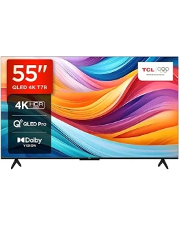 TCL 55T7B Televisor QLED Pro de 55″, 4K Ultra HD, HDR Pro, Smart TV Powered by Google TV (Dolby Vision y Atmos, Motion Clarity, Control por Voz Manos Libres, Compatible con Google Assistant) Foto de portada de TCL 55T7B Televisor QLED Pro de 55", 4K Ultra HD, HDR Pro, Smart TV Powered by Google TV (Dolby Vision y Atmos, Motion Clarity, Control por Voz Manos Libres, Compatible con Google Assistant)